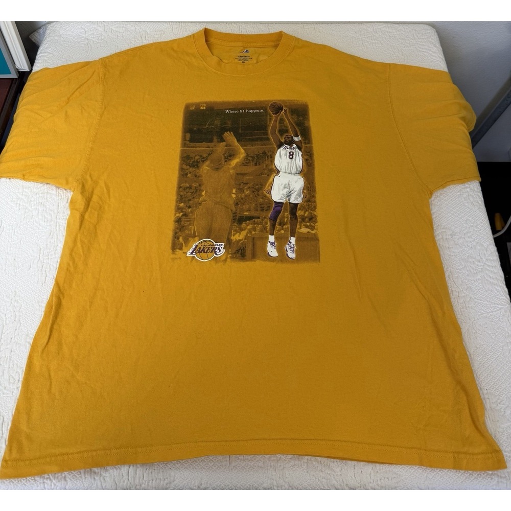 Vintage Majestic NBA Exclusive‎ Collection Kobe Bryant 81 Pts Men's 2XL Shirt